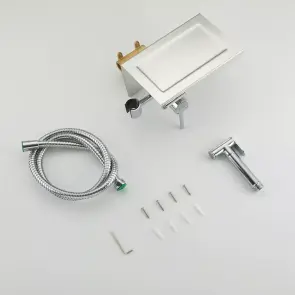 Гигиенический душ Frap F7516 с держателем для бумаги и полкой, хром №6