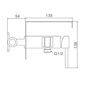 Гигиенический душ Frap F7516 с держателем для бумаги и полкой, хром №7
