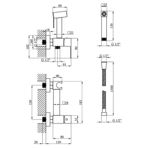 Гігієнічний душ WEZER PRO9A-02-SATIN №2