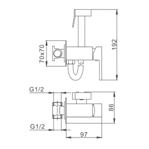 Гігієнічний душ Frap F7506-6, чорний №2