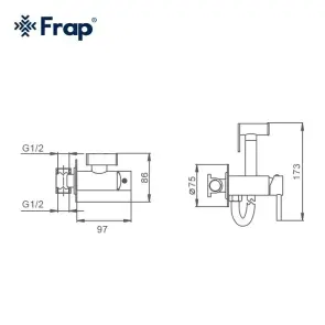 Гігієнічний душ Frap F7505-6, чорний №4