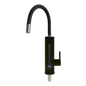 Проточный водонагреватель WEZER SDR-G8TR-Black для кухни, гибкий излив, датчик темп., термопредохранение, 3,3 кВт, черный №1