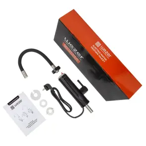 Проточный водонагреватель WEZER SDR-G8TR-Black для кухни, гибкий излив, датчик темп., термопредохранение, 3,3 кВт, черный №2