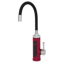 Проточный водонагреватель WEZER SDR-G16T-Red для кухни, гибкий. излив, датчик темп., 3,3 кВт, красный