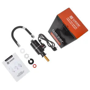 Проточный водонагреватель WEZER SDR-G05T-Black для кухни, гибкий излив, датчик темп., 3,0 кВт, черный №2