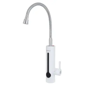 Проточный водонагреватель WEZER SDR-F8TR для кухни, рефлект. излив, термопредохранитель., датчик темп., 3,3 кВт, белый №1