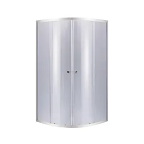 Душевая кабина Lidz Latwa SC80x80.SAT.MID.GR полукруглая, стекло тон. 4 мм + Душевой поддон KAPIELKA ST80x80x26, с панелью Lidz №3