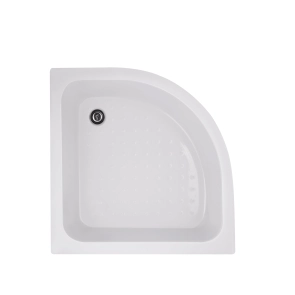 Душова кабіна Lidz Latwa SC80x80.SAT.MID.FR полукругла, скло Frost 4 мм + Душовий піддон KAPIELKA ST80x80x26, з панеллю Lidz №9