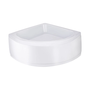 Душова кабіна Lidz Latwa SC80x80.SAT.MID.FR полукругла, скло Frost 4 мм + Душовий піддон KAPIELKA ST80x80x26, з панеллю Lidz №11