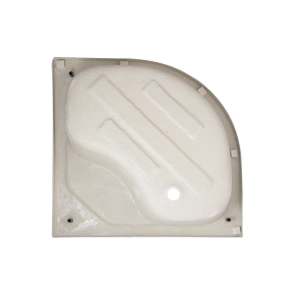 Душова кабіна Lidz Latwa SC90x90.SAT.HIGH.FR полукругла, скло Frost 4 мм + Душовий піддон KAPIELKA ST90x90x41, з панеллю Lidz №13
