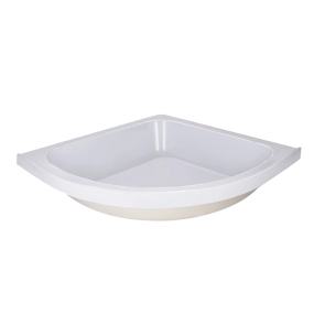 Душевая кабина Lidz Latwa SC80x80.SAT.MID.GR полукруглая, стекло тон. 4 мм + Душевой поддон KAPIELKA ST80x80x26, с панелью Lidz №10