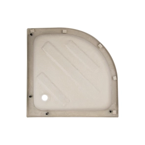 Душова кабіна Lidz Latwa SC90x90.SAT.MID.FR полукругла, скло Frost 4 мм + Душовий піддон KAPIELKA ST90x90x26, з панеллю Lidz №10