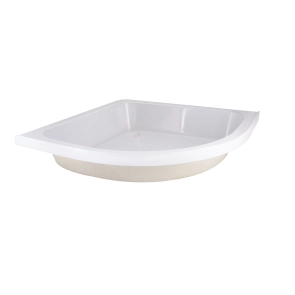 Душова кабіна Lidz Latwa SC90x90.SAT.MID.FR полукругла, скло Frost 4 мм + Душовий піддон KAPIELKA ST90x90x26, з панеллю Lidz №11