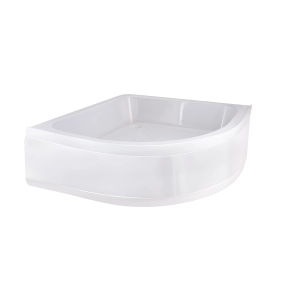 Душова кабіна Lidz Latwa SC90x90.SAT.MID.FR полукругла, скло Frost 4 мм + Душовий піддон KAPIELKA ST90x90x26, з панеллю Lidz №12