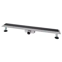 Трап для душа ITAL IT02-FT24/800, 800 мм, закаленное стекло, Black Glossy