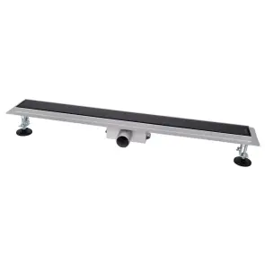Трап для душа ITAL IT02-FT24/800, 800 мм, закаленное стекло, Black Glossy №1