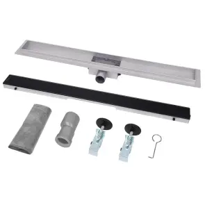 Трап для душа ITAL IT02-FT24/800, 800 мм, закаленное стекло, Black Glossy №3