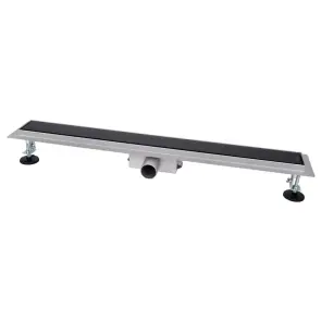 Трап для душу ITAL IT02-FT24/700, 700 мм, загартоване скло, Black Glossy №1