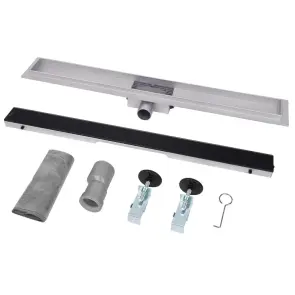 Трап для душу ITAL IT02-FT24/700, 700 мм, загартоване скло, Black Glossy №3