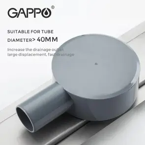 Душовий трап під плитку GAPPO G810007-4, 70х1000мм, нержавіюча сталь, сатин №2