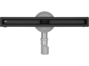 Трап напольный линейный из нержавеющей стали черный Fala SLIM BLACK; 60Х3Х7 см, Сифон-56 мм №2