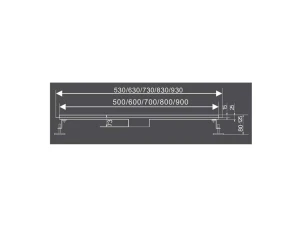Трап напольный линейный из нержавеющей стали черный Fala SLIM BLACK; 60Х3Х7 см, Сифон-56 мм №7