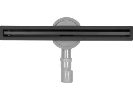 Трап напольный линейный из нержавеющей стали черный Fala SLIM BLACK; 90Х3Х7 см, Сифон-56 мм