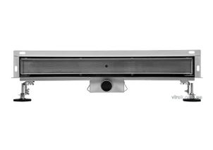 Трап стінний зливний з нержавіючої сталі Fala BRICK 90X4X5 см №1