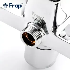 Душева система Frap F2460, поворотний вилив - перемикач на лійку/душ, 1 режим, хром №4