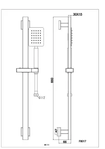 Душевой комплект Frap F8017, нержавеющая сталь. №2