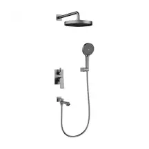 Встроенная душевая система FRAP F7175-19, 3 функции, латунь, оружейная сталь