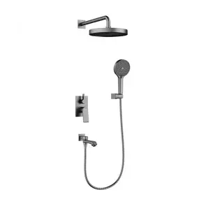 Вбудована душова система FRAP F7175-19, 3 функції, латунь, збройова сталь №1