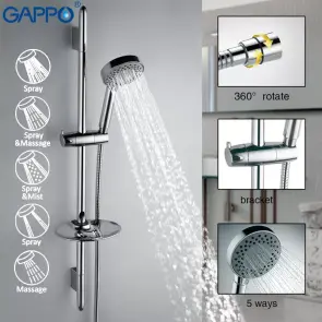 Душовий гарнітур GAPPO G8008, хром №2