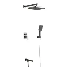 Встроенная душевая система FRAP F7176-9, 3 функции, латунь, оружейная сталь
