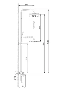 Душевая система Frap F2434, поворотный излив - переключатель лейки, белый/хром №6