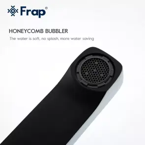 Душевая система Frap F2457, поворотный излив - выключатель головного/душа, 3 режима, черный/хром №5