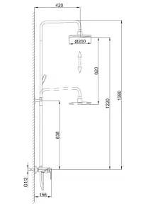 Душевая система Frap F2431, поворотный излив, лейка, белый/хром №8