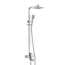 Душевая система WEZER PRO16A-02, поворотное излияние - переключатель на лейку/душ, хром