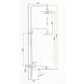 Душевая система Frap F2417-6, излив, лейка 3-функции №3