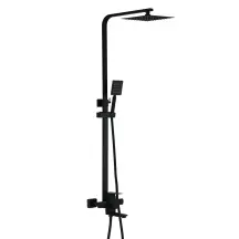 Душевая система WEZER PRO16-02-BLACK, излив - переключатель на лейку, 3-функции