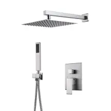 Встроенная душевая система WEZER PRO17B-02, излив - переключатель на лейку, 2-функции