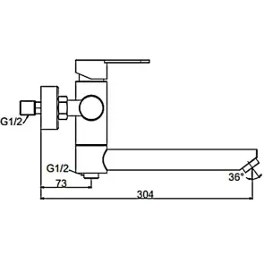 Смеситель для ванны Frap F32801-6, черный №7