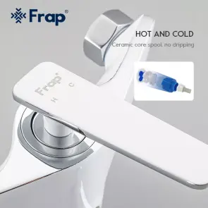 Frap F2258 Смеситель для ванны, белый/хром №3