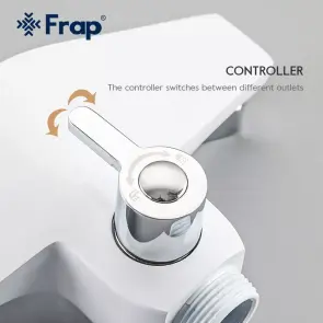 Frap F2258 Смеситель для ванны, белый/хром №4