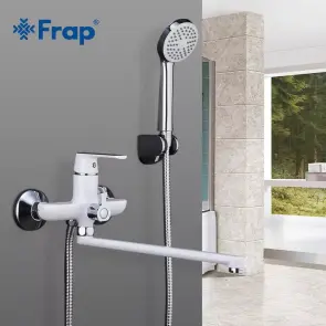 Смеситель для ванны Frap F2231, белый/хром №2