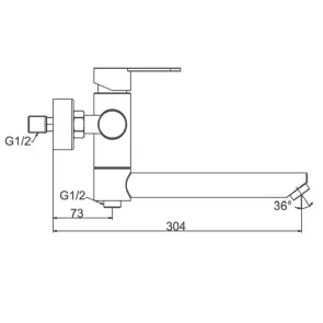 Смеситель для ванны Frap F32801, нержавеющая сталь. №6
