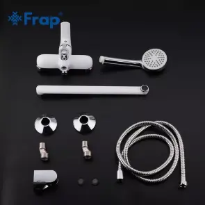 Смеситель для ванны Frap F2231, белый/хром №5