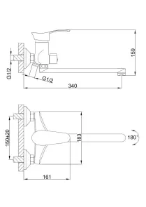 Змішувач для ванни Frap F22001, хром №4