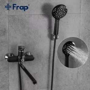 Frap F2249-6 Смеситель для ванны, черный/хром №2