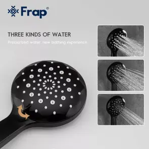 Frap F2249-6 Смеситель для ванны, черный/хром №4